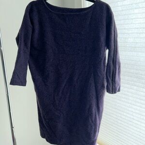 Purple knitted mini dress